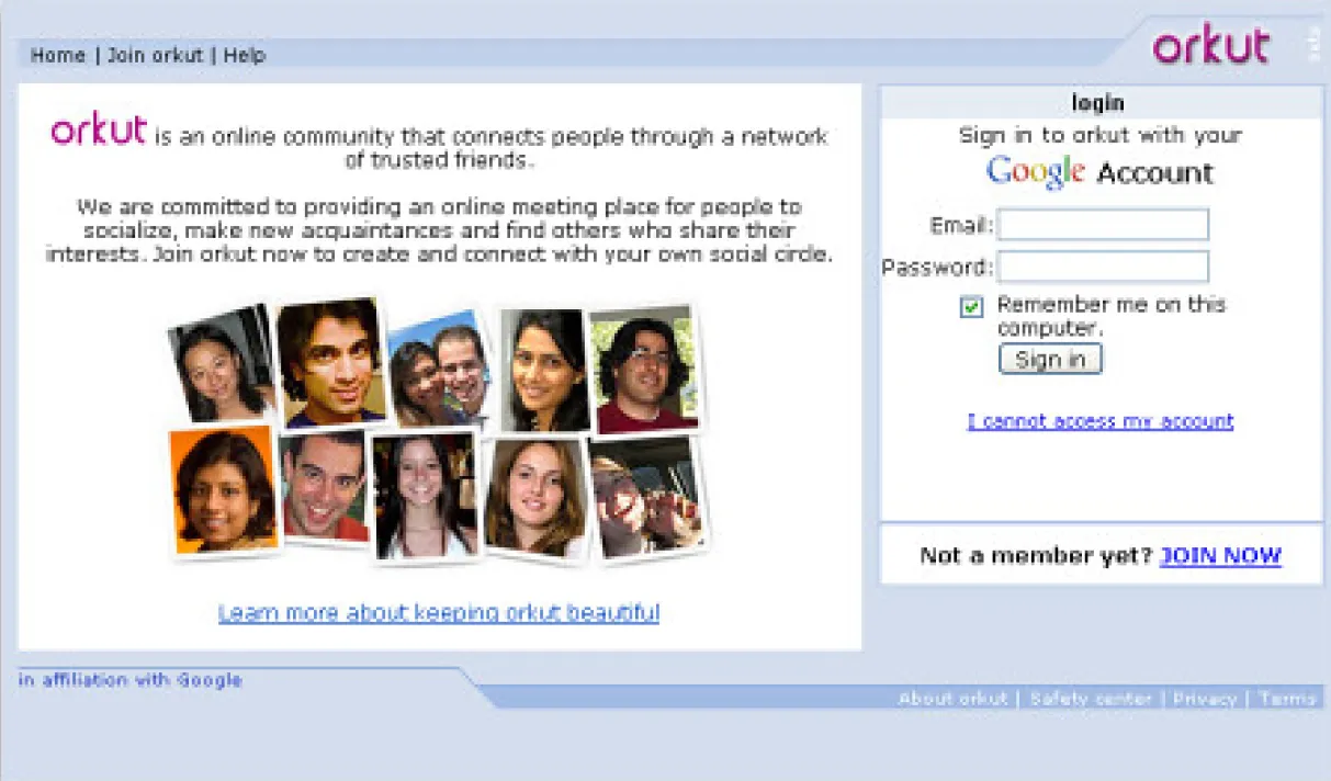 2004 Criação do Orkut